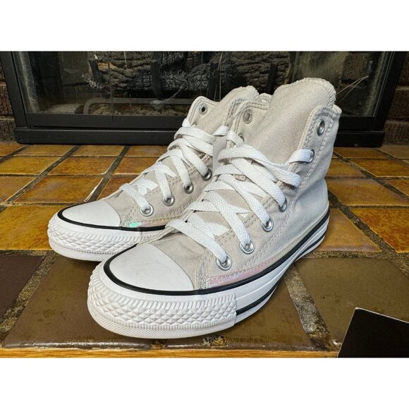 Women’s 5 Converse Chuck Taylor All Star Hi Iridescent Athletic Shoes 566110f - Picture 4 of 9